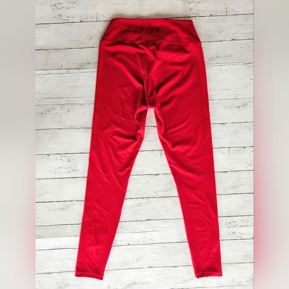Victoria's Secret ACTIVE Bright Red High Waist Tie Ruched Leggings Buttery Soft - Picture 4 of 10